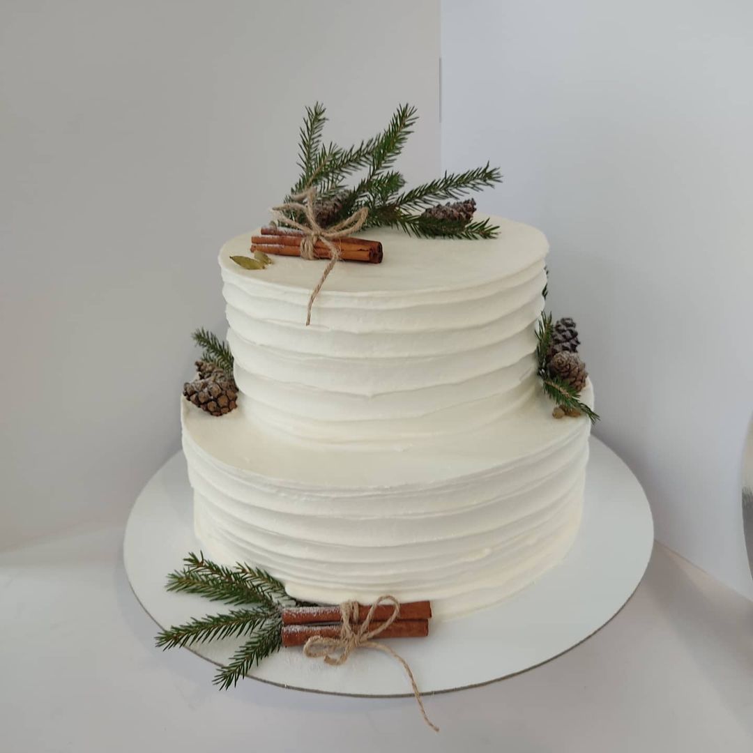 торт свадебный зимний Новосибирск